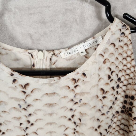 Violet + Claire Layered Snake skin top Women's Size M - Picture 3 of 8